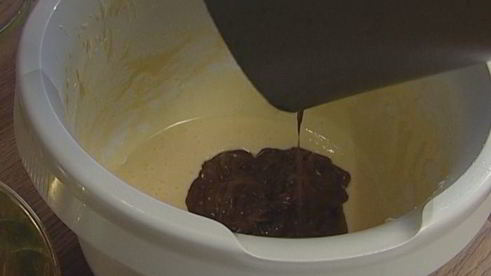 шоколадно-ванильный мусс