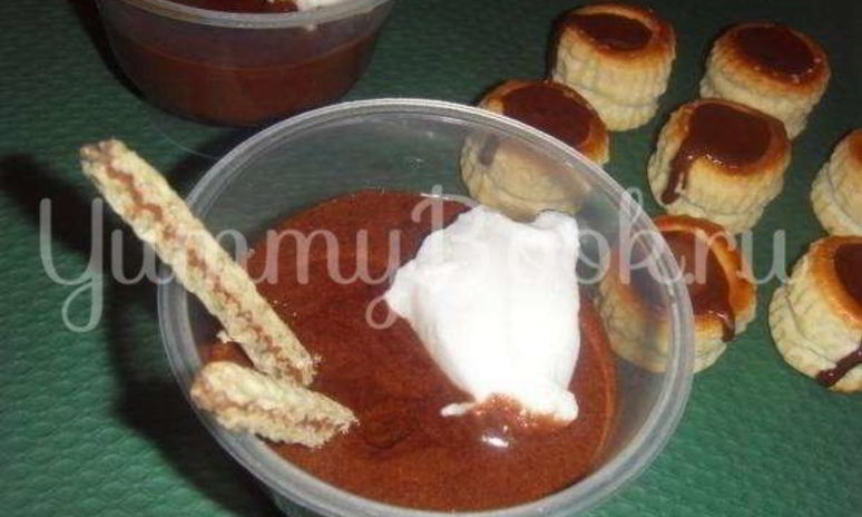 Рецепт шоколадного мусса с бисквитом