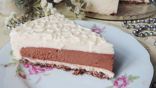 Торт-мусс без выпечки Сладкий дуэт