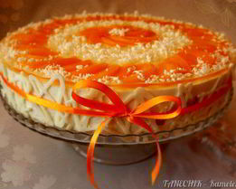 Торт-мусс с персиками