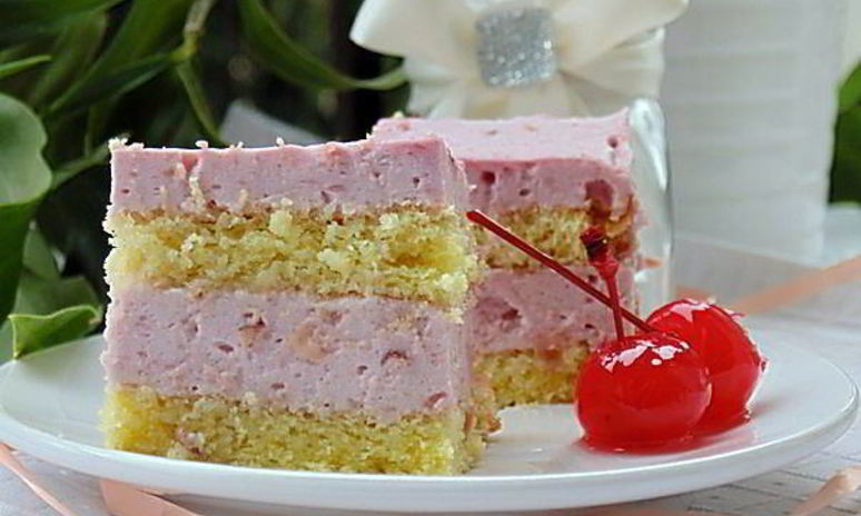 Рецепт торта-мусса сад с черешней