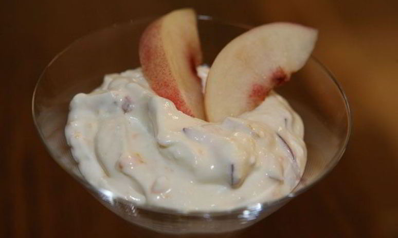 Рецепт творожно-сливочного мусс с нектарином