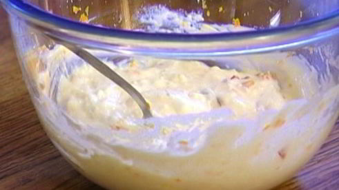 творожно-сливочный мусс с нектарином