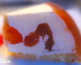 Творожный мусс в персиковом желе