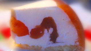 Творожный мусс в персиковом желе