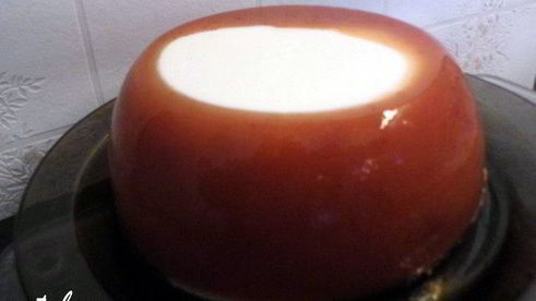 творожный мусс в персиковом желе