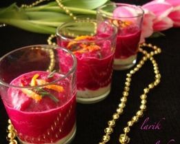 Веррины со свекольно-мандариновым муссом