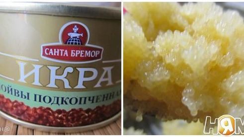 волованы с муссом из масла, икры и петрушки