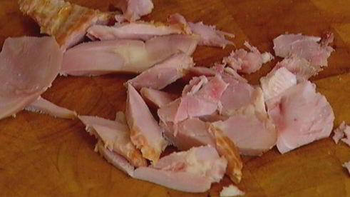 закуска из цикория с куриным муссом и тархуном