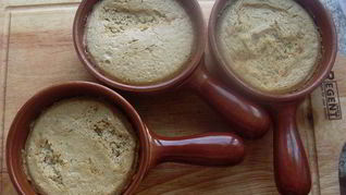 Запеченный мусс из белых грибов со сметаной