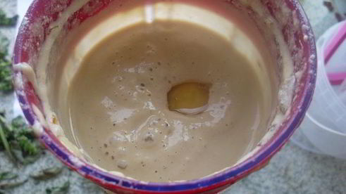 запеченный мусс из белых грибов со сметаной