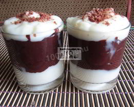 Нежный ванильно-шоколадный пудинг