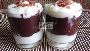 Нежный ванильно-шоколадный пудинг