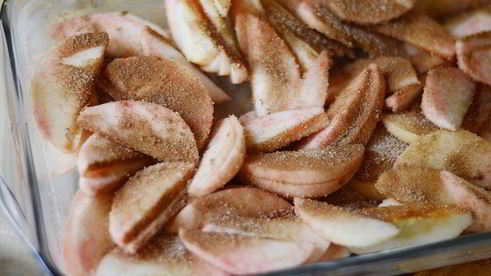 овсяный крамбл с яблоками