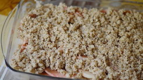 овсяный крамбл с яблоками