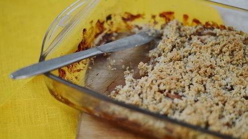 овсяный крамбл с яблоками