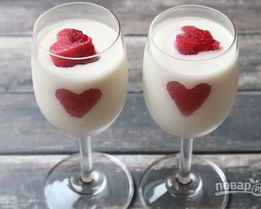 Панна-котта на День влюбленных