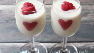 Панна-котта на День влюбленных