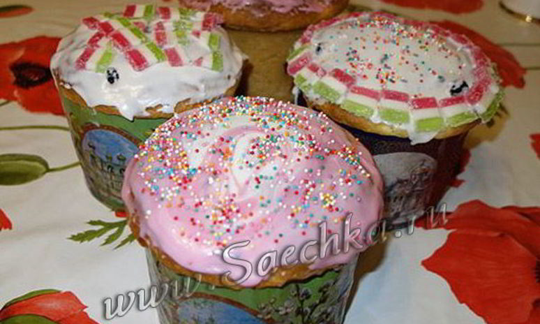 Рецепт куличей на сметане