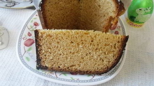 миндальный кулич с лимонной глазурью