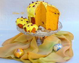 Морковный кулич с клюквой