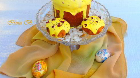 морковный кулич с клюквой