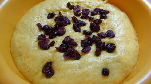 морковный кулич с клюквой