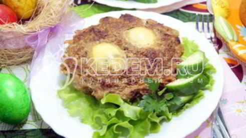 мясное суфле с яйцом пасхальное