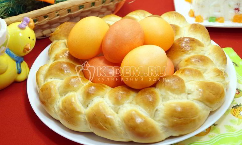 Рецепт пасхального венка для яиц