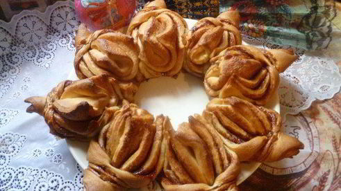 пасхальный венок-цветок