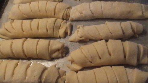пасхальные рогалики с очень вкусным тестом
