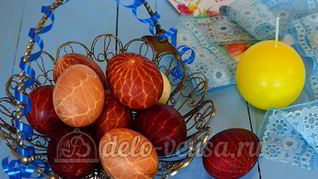 Пасхальные яйца в сетку