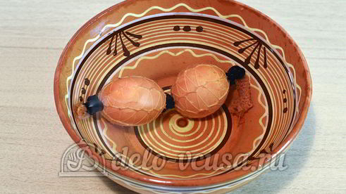 пасхальные яйца в сетку