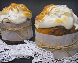 Творожный кулич с итальянской меренгой