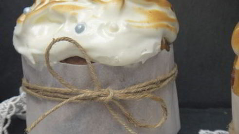 творожный кулич с итальянской меренгой