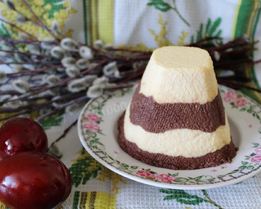 Ванильно шоколадная полосатая заварная пасха