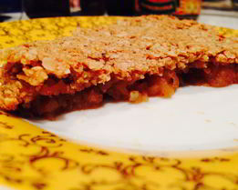 Постный яблочный крамбл с геркулесом