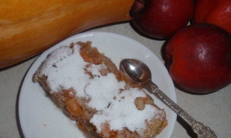 Рецепт пудинга тыквенного с яблоками