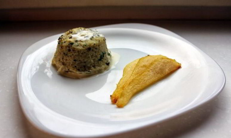 Рецепт дважд запеченное суфле горгонзола и карамелизованная груша