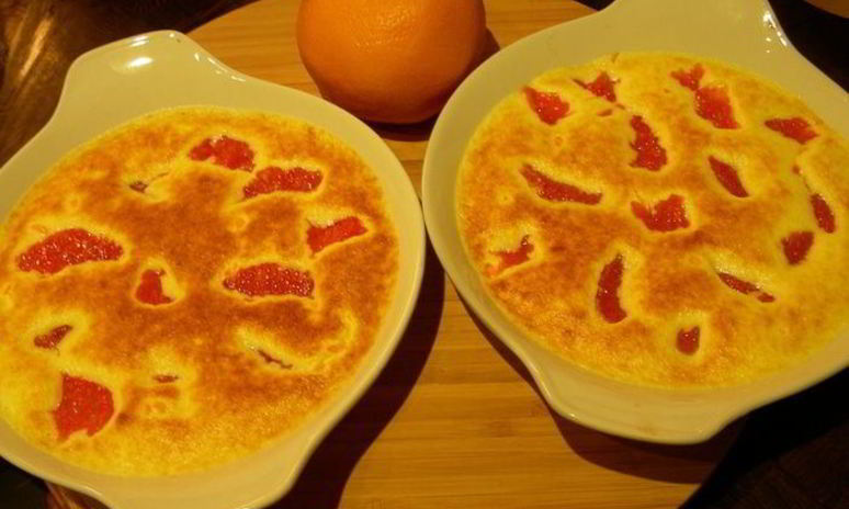 Рецепт гратен-суфле с грейпфрутом