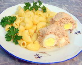 Куриное суфле с яйцами в форме