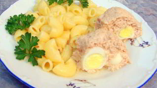 Куриное суфле с яйцами в форме