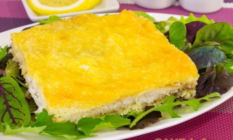 Рецепт рыбы в сырном суфле