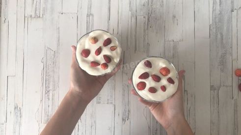 сливочное суфле с земляникой