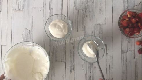 сливочное суфле с земляникой