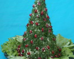 Сырное суфле Елка с балыком