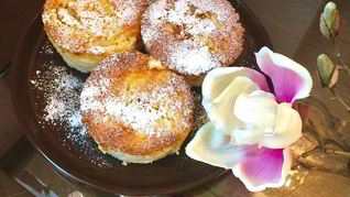 Творожно-рисовые пудинги с ананасовым суфле