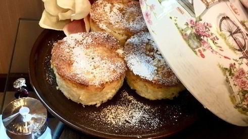 творожно-рисовые пудинги с ананасовым суфле