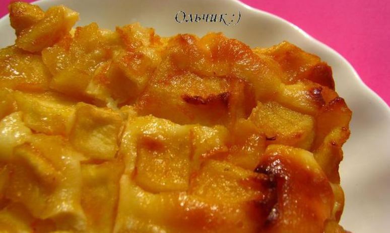 Рецепт творожного суфле с карамелизированными яблоками