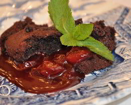 Вишнево-шоколадное суфле